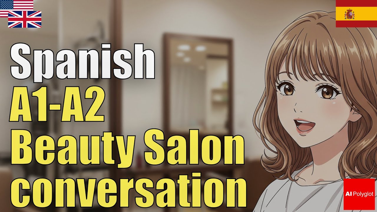 Spanish A1-A2 Beauty Salon Conversation | Natural Listening | Must-Know