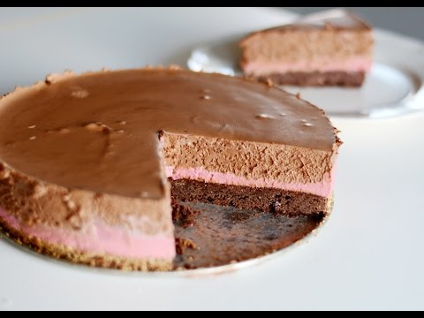 Chokladmoussetårta med hallonpannacotta och browniebotten (!!!!!) |Johanna Lind