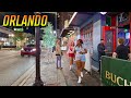 Orlando Florida Night Walk Through Downtown