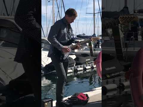 Fantastic busker at port  Fuengirola Spain very talented
