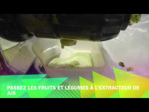 Recette Jus vert épinards-pomme-kiwi