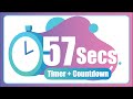 57 Seconds Countdown Timer With Alarm The Moments