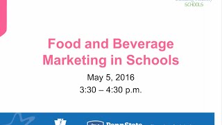 Food and Beverage Marketing in Schools