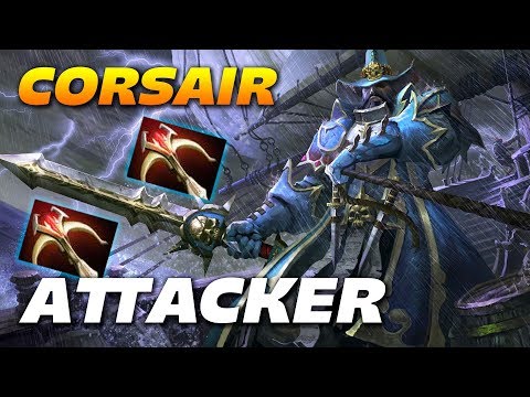 Attacker Kunkka CORSAIR - Dota 2 Pro Gameplay