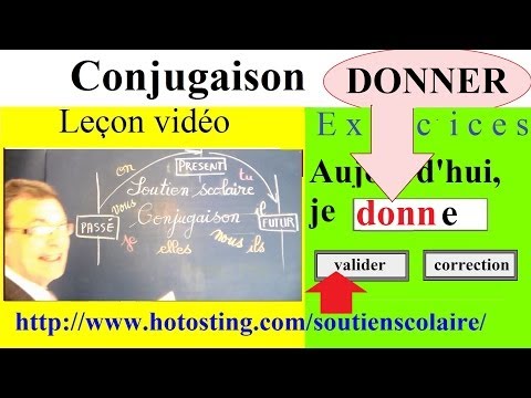 Conjugaison ce1 ce2 : verbe DONNER imparfait présent futur