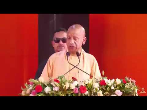 CM Yogi JI addressing A public Meeting Of Flood in UP