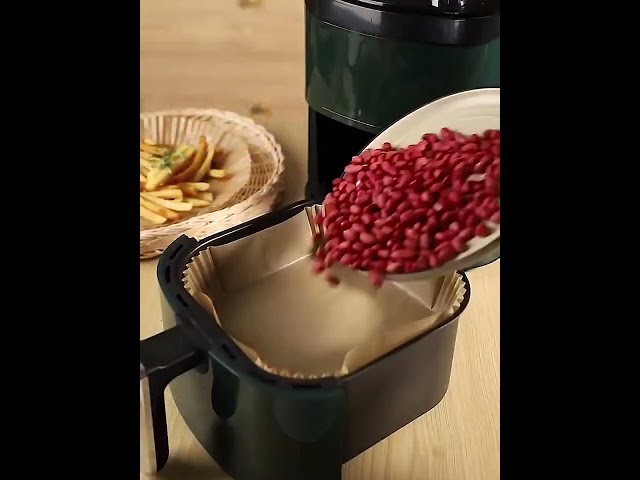 ورق القلاية الهوائية دائري 50 قطعه صغير للحفاظ على نظافة قاع القلاية من بقايا ترسبات الأكل