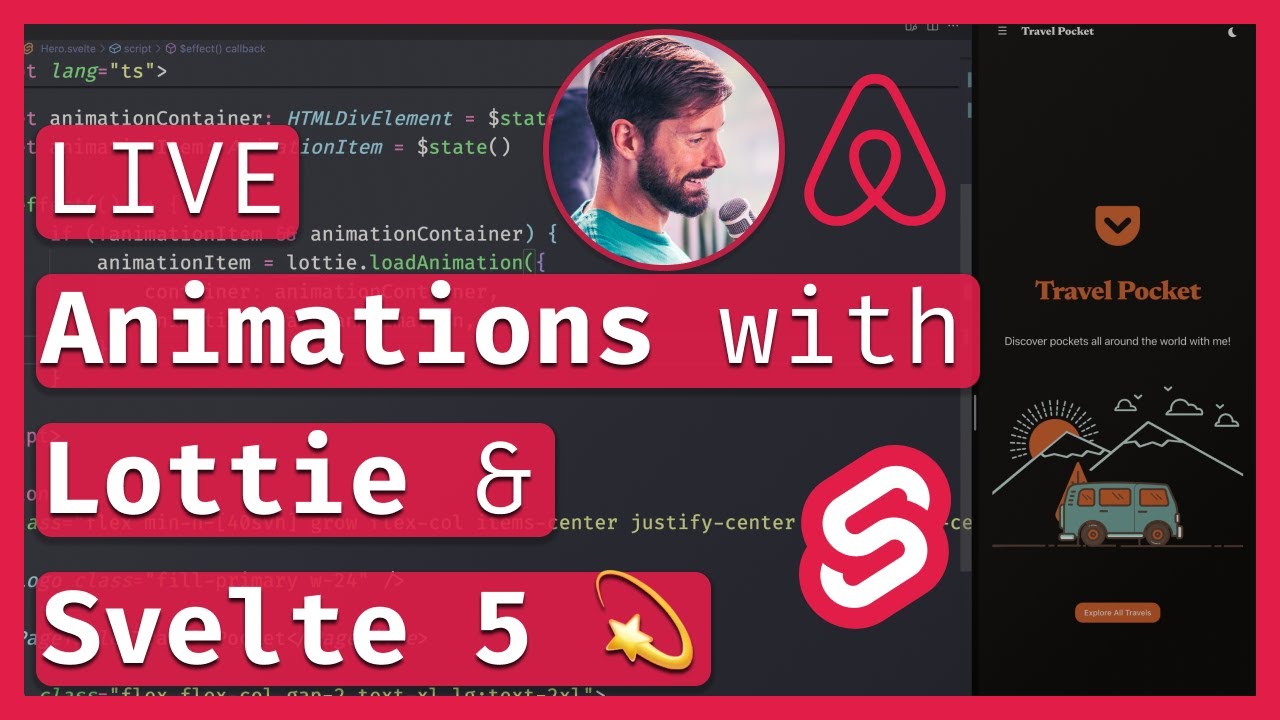 Animations with Lottie and Svelte 5 / SvelteKit 💫 (featuring PocketBase) 🎥 LIVE Coding & Chill 🔴