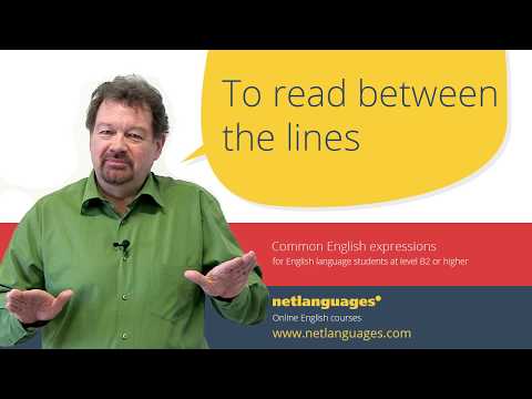 Common English expressions #6 To read between the lines