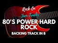 B Minor 80's Power Hard Rock Guitar Backing Track ( Van Halen, Satriani Style )