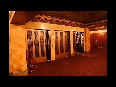 Beautiful gated 1913 Otis-Fensom traction elevators @ Elgin & Winter Garden Theatre, Toronto, Canada