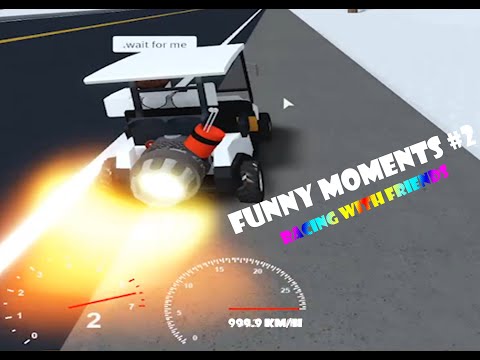 roblox funny moments #2 - racing with friends - car crushers 2