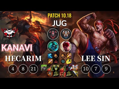 JDG Kanavi Hecarim vs Lee Sin Jungle - KR Patch 10.18