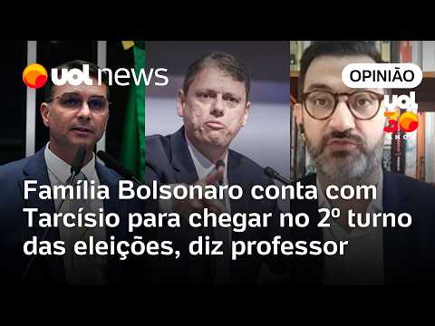 Família Bolsonaro conta com Tarcísio para chegar no segundo turno das eleições, diz professor