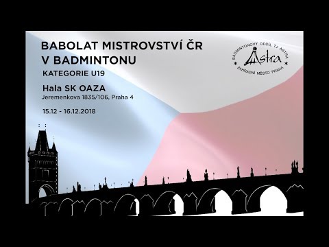 Kurt 2 (1. den, 2. část) – Babolat Mistrovství ČR v badmintonu U19