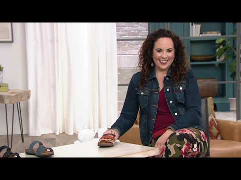 Earth Origins Leather Slide Sandals - Orono Felix on QVC