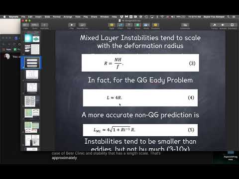 GEOL1820: GFD, Size of Submesoscale Instabilities