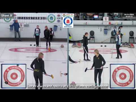 Myla Cormier vs Mia Toner -- Draw 1 - Xplore U18 Girls Northern Ontario Provincials