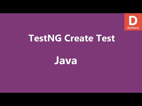 Java TestNG Create Test