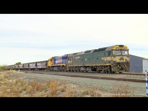 Broad Gauge Grain Train Arrives At North Geelong - PoathTV Australian Railways