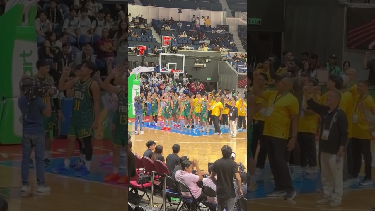 Hail Alma Mater: FEU alma mater hymn, Far Eastern Onwardsl, after beating DLSU