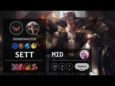 Sett Mid vs Seraphine - EUW Grandmaster Patch 12.2