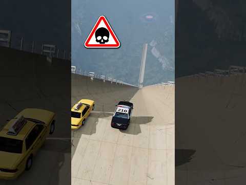 TAXI VS POLICE CAR 🔥 LONG JUMP CHALLENGE | Mega Ramp | Trucks Extreme Car Stunts Crashing Game