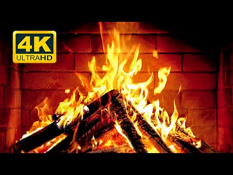 ???? Cozy Fireplace 4K (12 HOURS). Fireplace with Crackling Fire Sounds. Fireplace Burning 4K