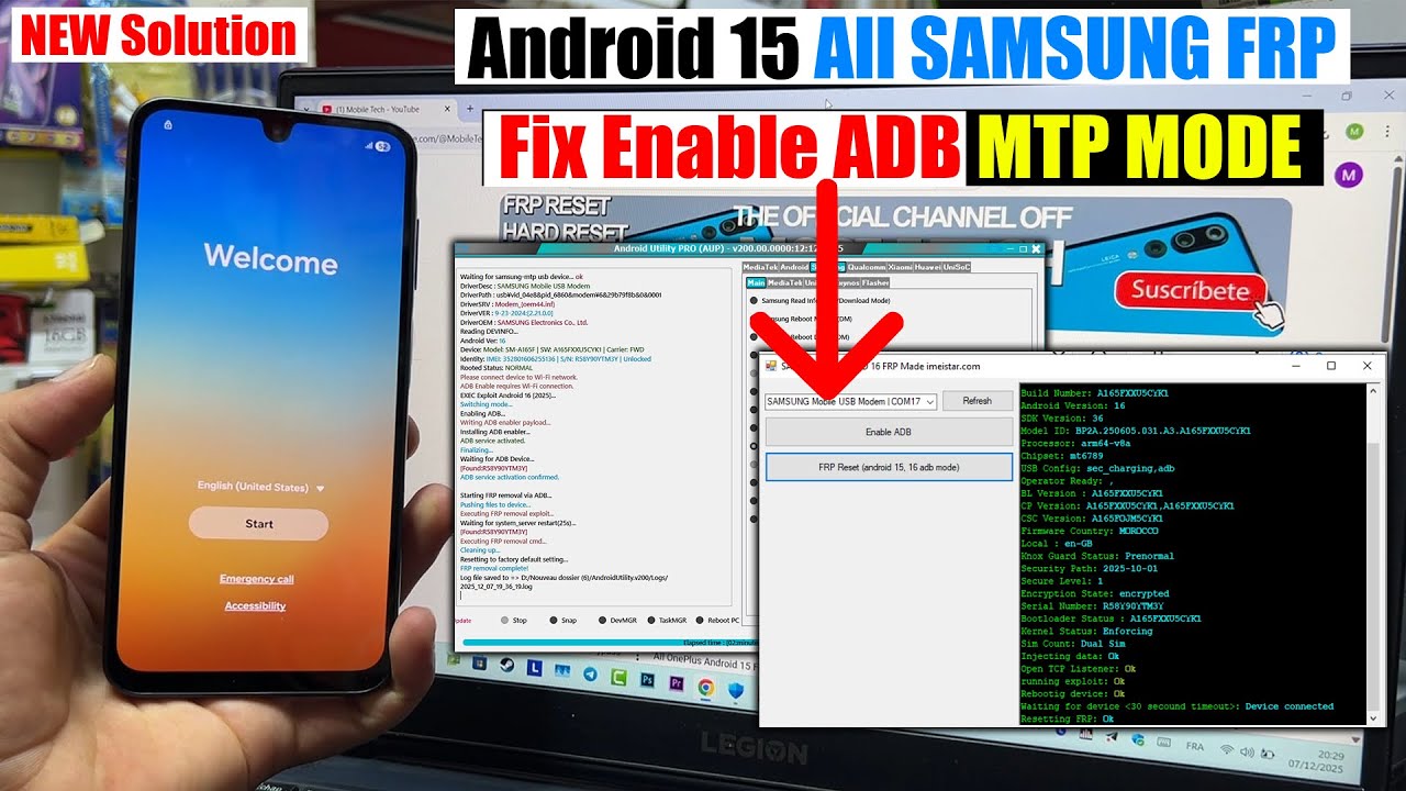 All Samsung Android 15 FRP Bypass New Tool, Google Account Remove |  FRP Unlock