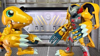 Download lagu Digivolving WarGreymon / Agumon Vintage Toy Review - Digimon Adventure - Bandai 1999 mp3