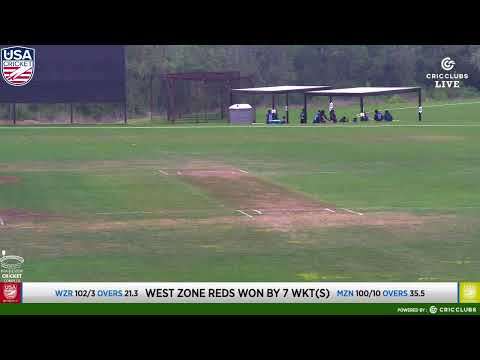 LIVE CRICKET: Midwest Zone vs West Zone Reds, USA Cricket Men’s Under 19 National Championships