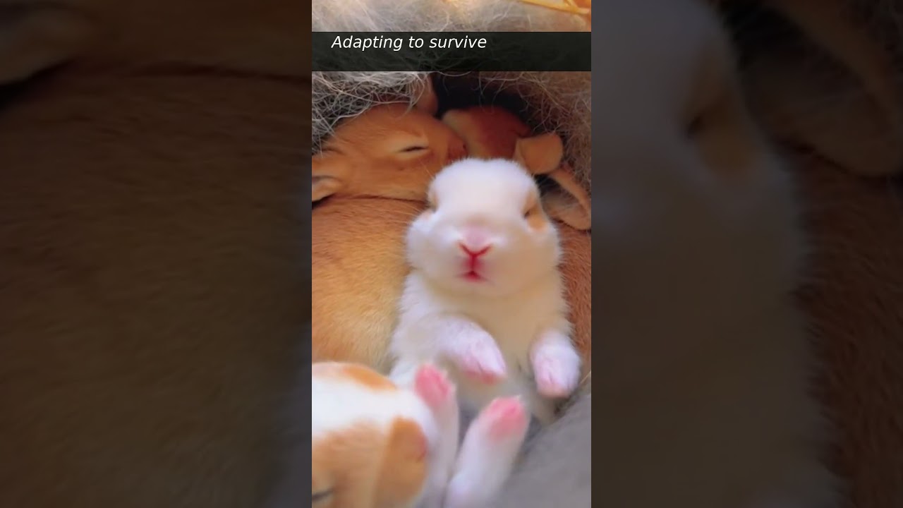 Adorable Baby Bunnies Sleeping in a Hollow Log (Tiny Snores & Twitchy Dreams)