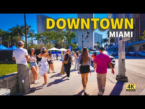 Miami Downtown Walking Tour | Streets, Boats & Urban Views