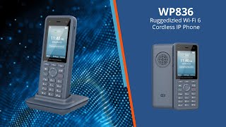 هاتف IP لاسلكي متين جراندستريم Wi‑Fi 6 ومقاومة IP69K وبطارية 3000mAh موديل WP836