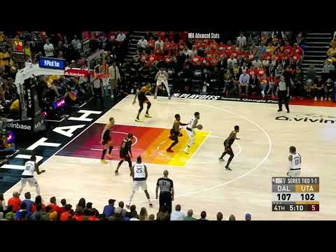 Donovan Mitchell tries on defense and gets a stop