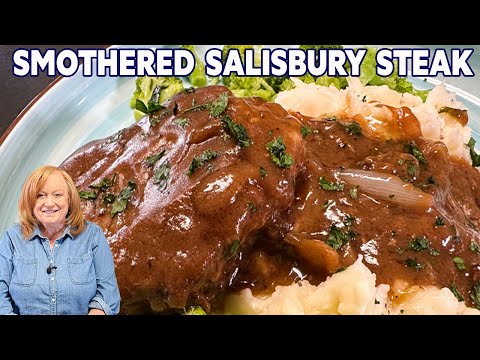 SMOTHERED GRAVY & ONIONS SALISBURY STEAK Ground Beef Dinner Recipe