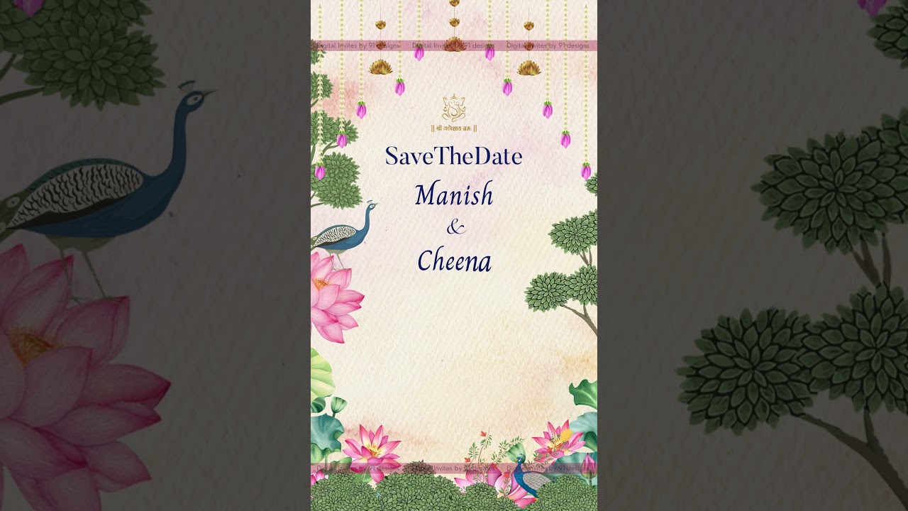 Pastel Watercolour Save the Date Card