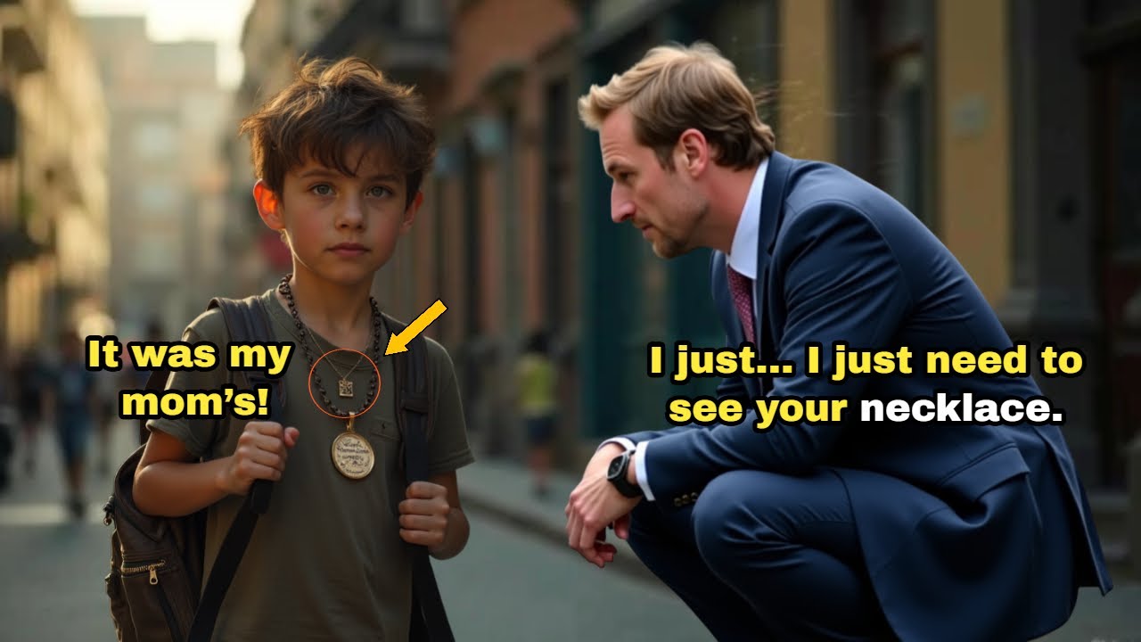Billionaire Sees Homeless Boy’s Necklace – His Hands Won’t Stop Shaking When He Recognizes It