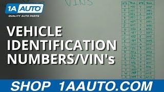 Decoding and Understanding Vehicle Identification Numbers / VIN