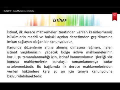 8 Ünite Ceza Muhakemesi Kanunu Kanunyolları AÖF Adalet