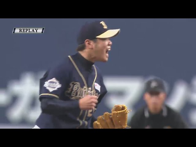 【8回表】139球目は渾身のストレート!! バファローズ・西が吠えた!! 2015/9/26 Bs-F