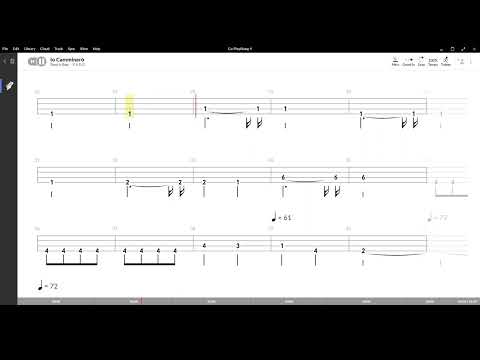 Io Camminerò ( Umberto Tozzi ) ,Tablatura e base Senza Basso - Backing bass track - NO BASS