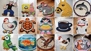 Crochet Home Decor Items, Crochet Rug Design, DIY Home Decor Ideas