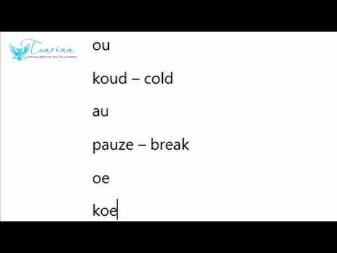 Dutch Alphabet, diphthongs (Nederlandse alfabet, diftong) - Dutch in 1 minute with Tsarina lesson 2