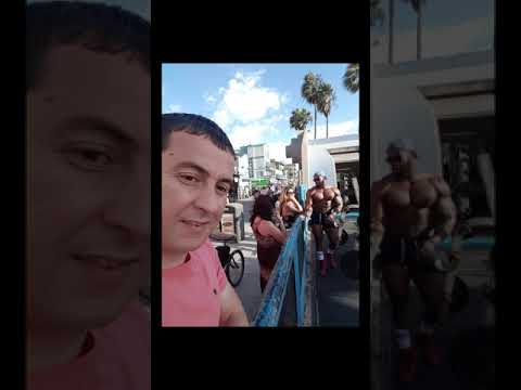 World-famous Muscle Beach.