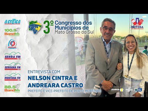 Entrevista com prefeito de Porto Murtinho, Nelson Cintra, e a vice-prefeita Andreara Castro