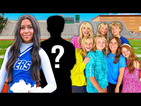 CHEERING AT HER FIRST HiGH SCHOOL FOOTBALL GAME!! 📣 💙 🏈 *NEW CHEERLEADER*