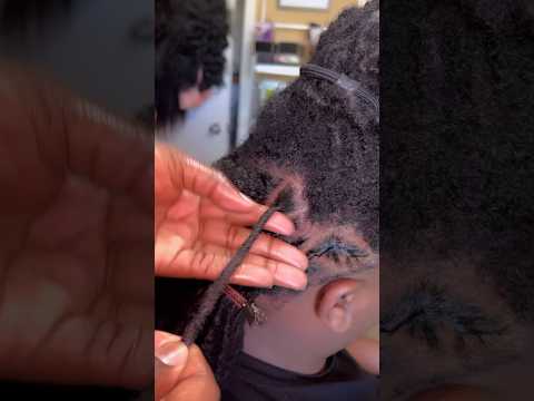 Loc Smithing smooths out frizzy locs and assists in retwisting the hair. #shorts #location #locs