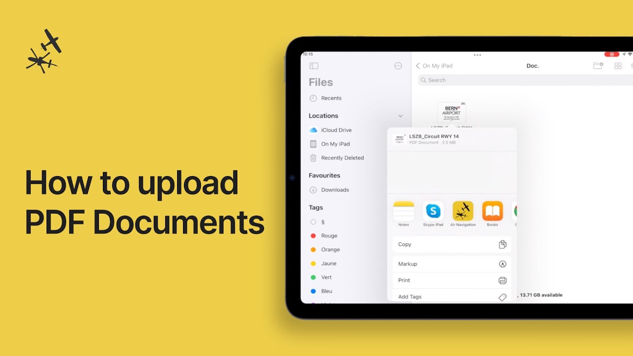 How to upload PDF documents into Air Navigation Pro