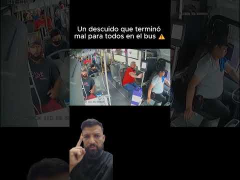 Un descuido que terminó mal para todos en el bus ⚠️ #bus #buses #accidente